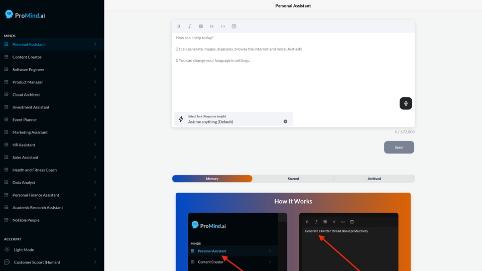 Personal Assistant | ProMind AI
