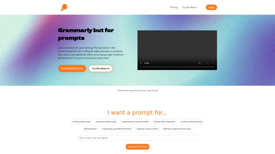 Prompt Genie screenshot