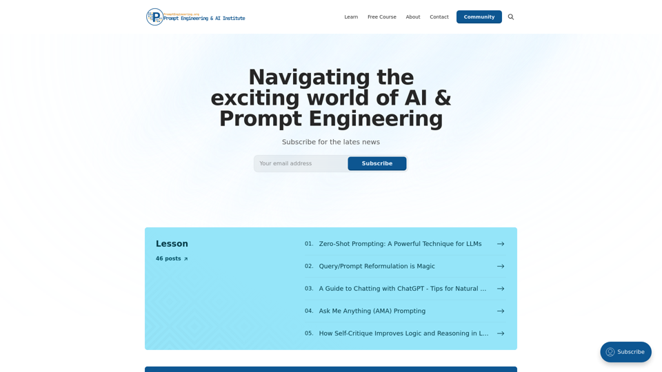 The Prompt Engineering Institute