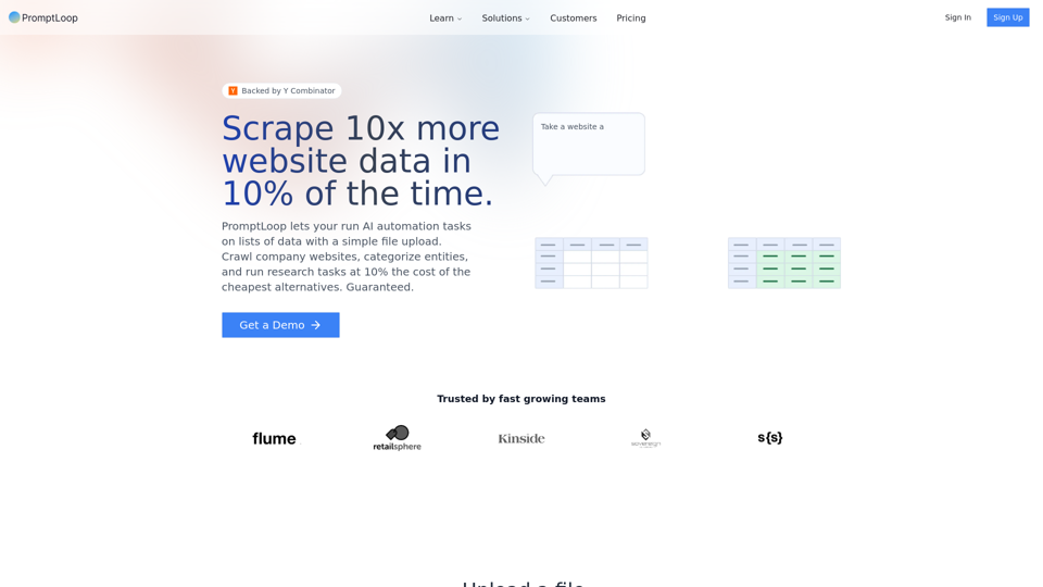 PromptLoop | AI-Powered Web Scraping & Data Extraction Platform