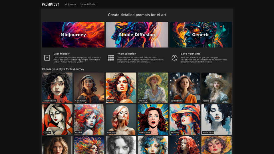 AI Art Prompt Generator - Promptogy