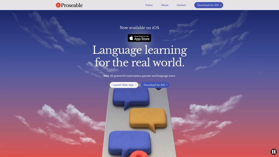 Proseable | Language Learning for the Real World | Now Available on iOS