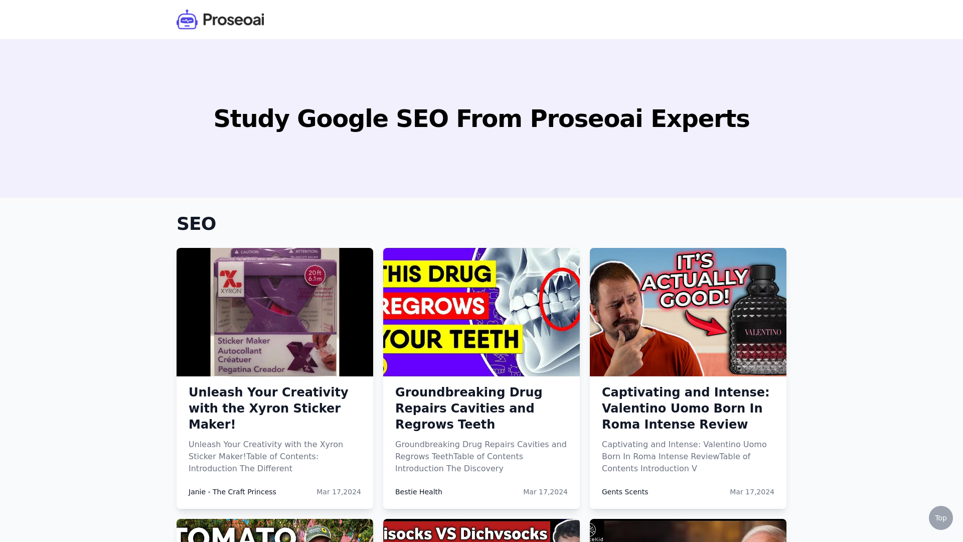 Proseoai screenshot