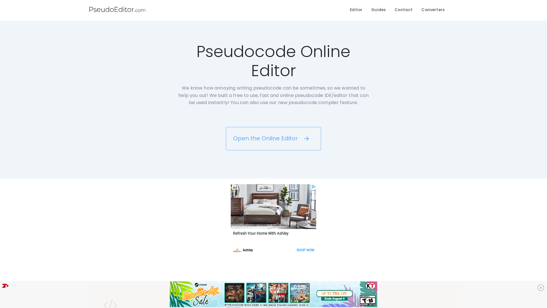 Pseudocode Editor Online