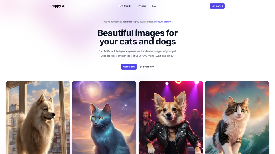 Generate awesome images of your pet - Puppy AI