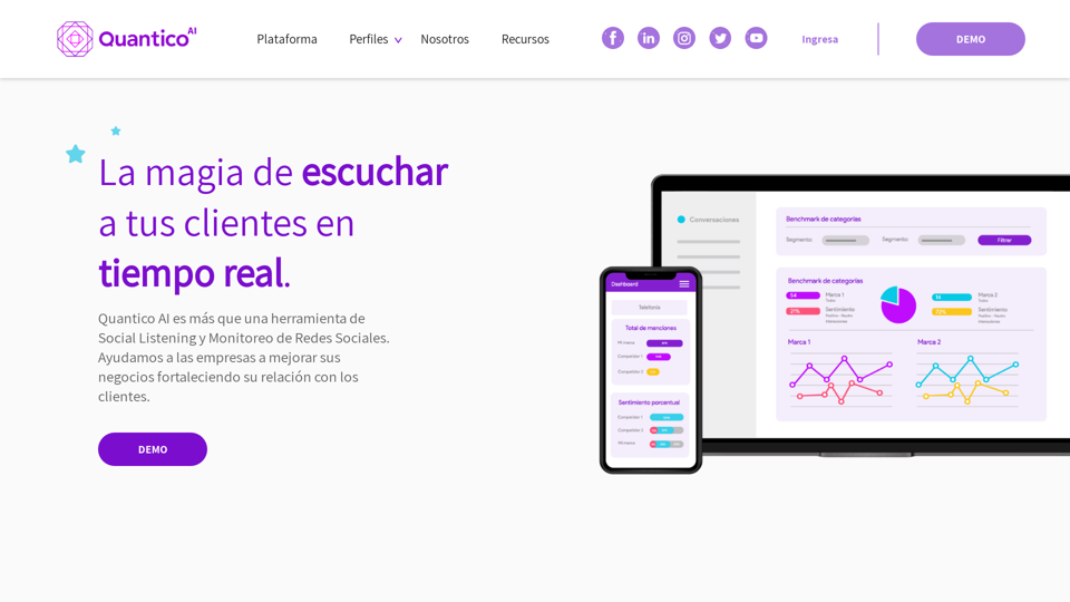 Quantico AI | Social Listening & Monitoreo de redes sociales | Quantico AI