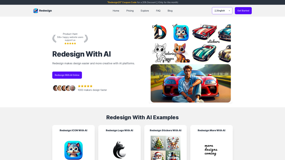 Redesign With AI - Redesign makes design easier and more creative with AI online.