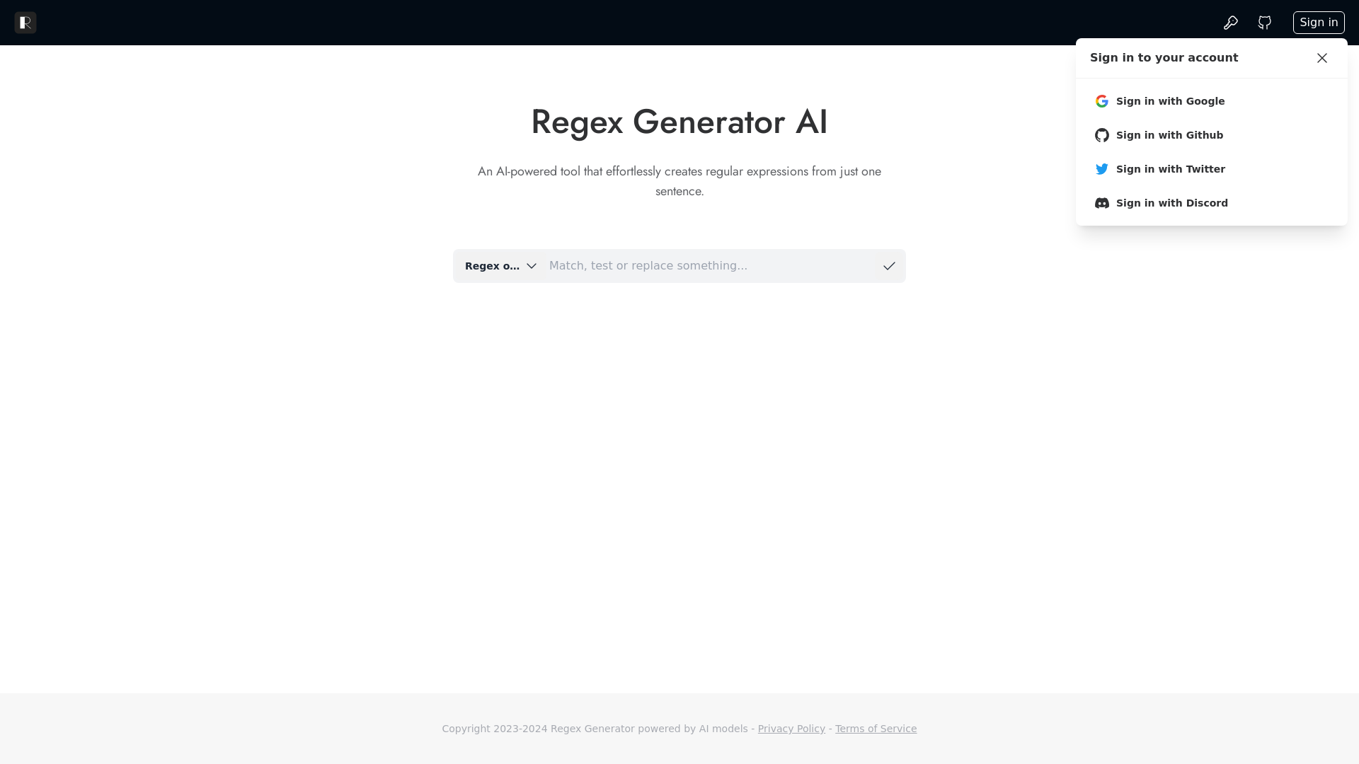 Regex Generator AI