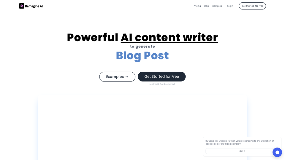 Remagine AI: Content Writer & Marketing Copy Generator