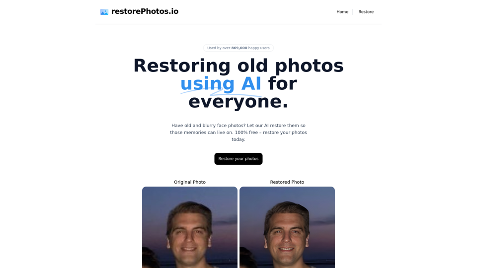 Face Photo Restorer screenshot