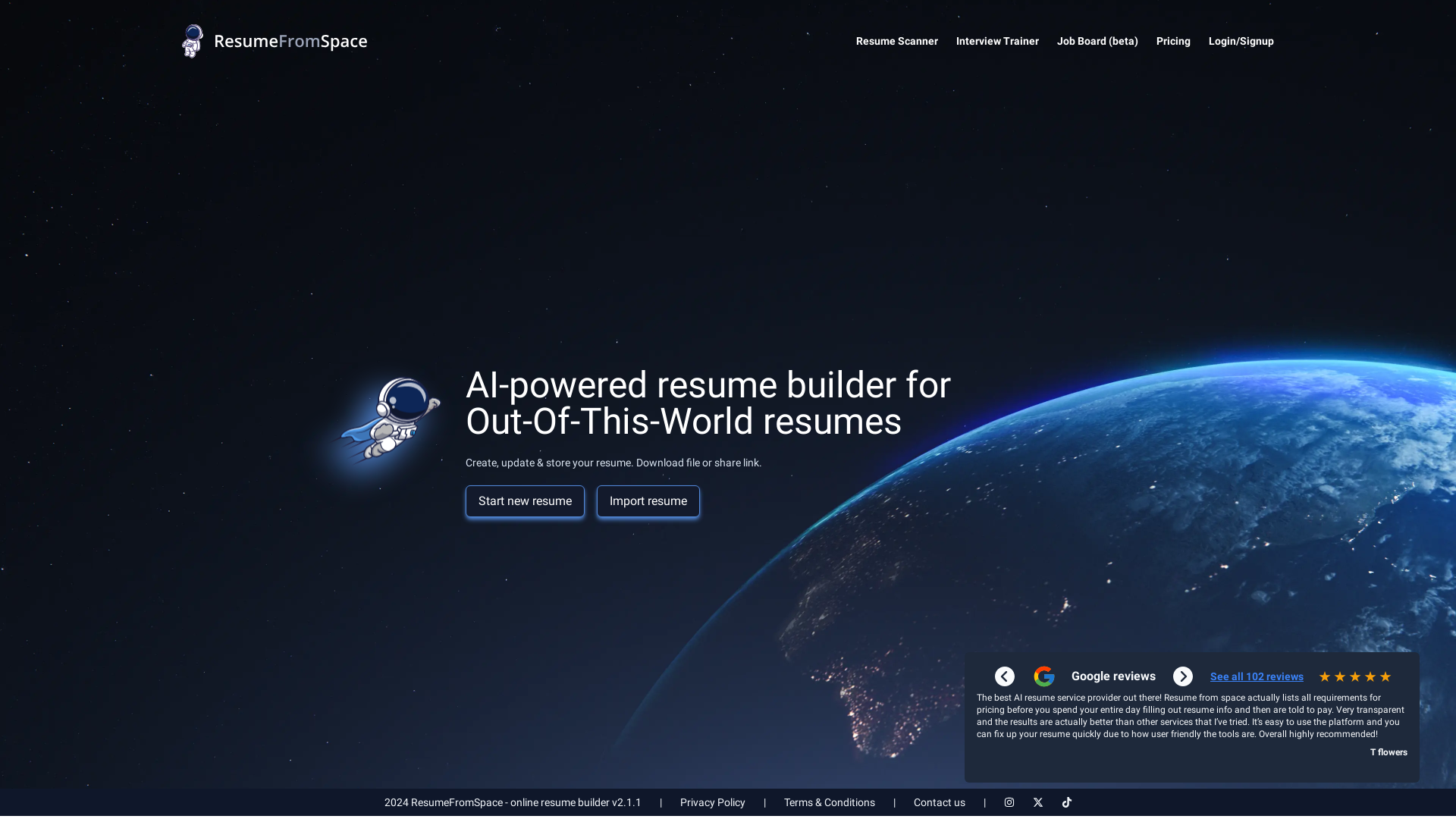ResumeFromSpace screenshot