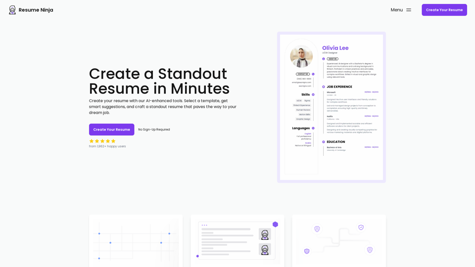 Resume Ninja - Create a Standout Resume in Minutes