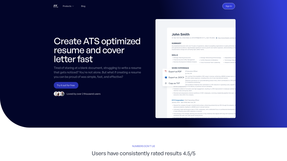 ResumeRanker screenshot