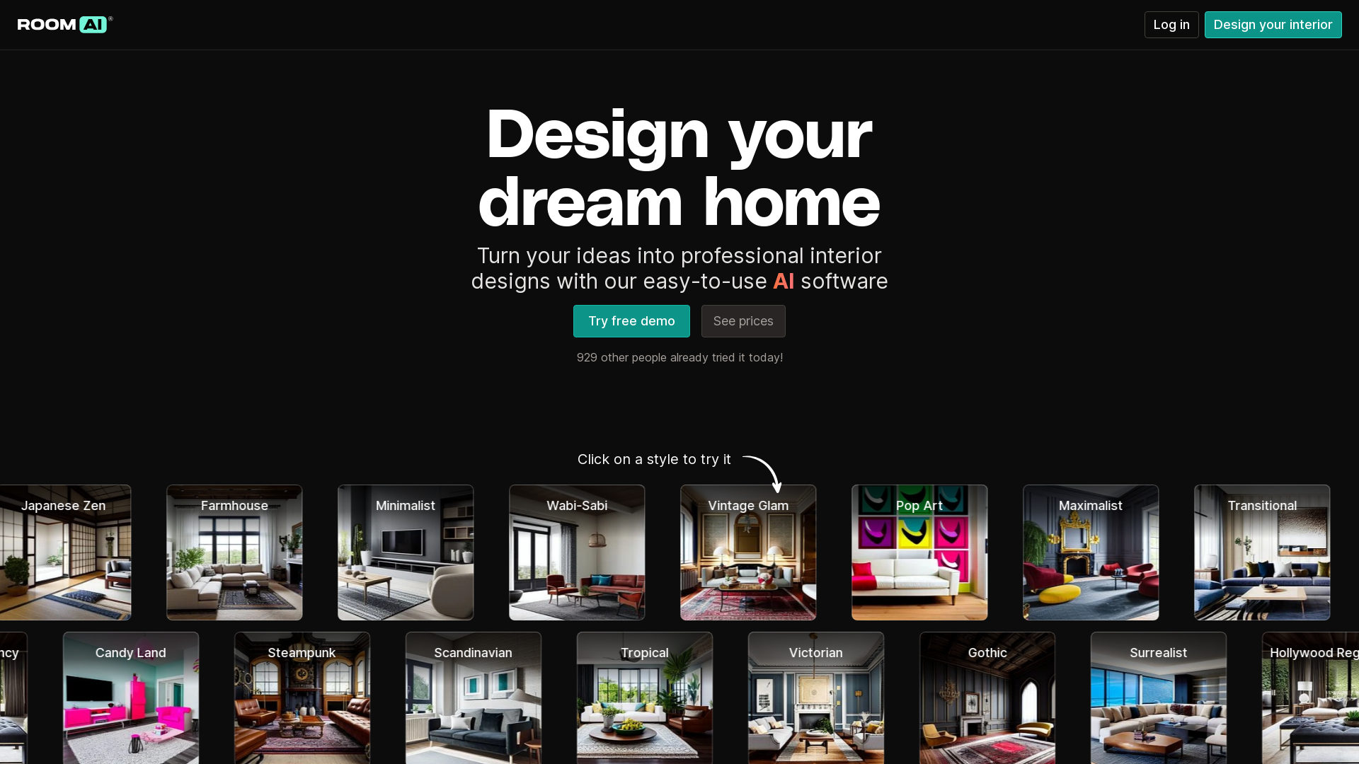 AI Interior Designer – Try for free – Room AI