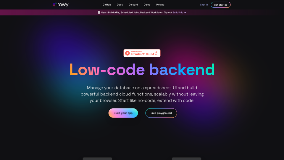 Rowy screenshot