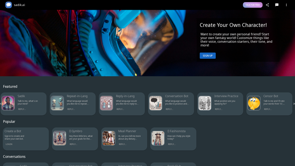 Talk to a Friend, Build Your Own Bot screenshot