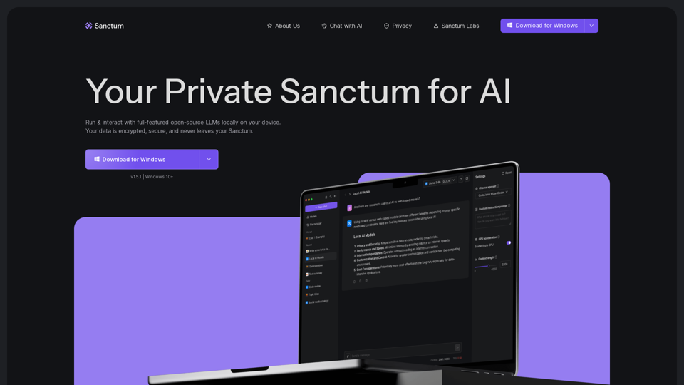 Sanctum — Your Private, Local AI Assistant