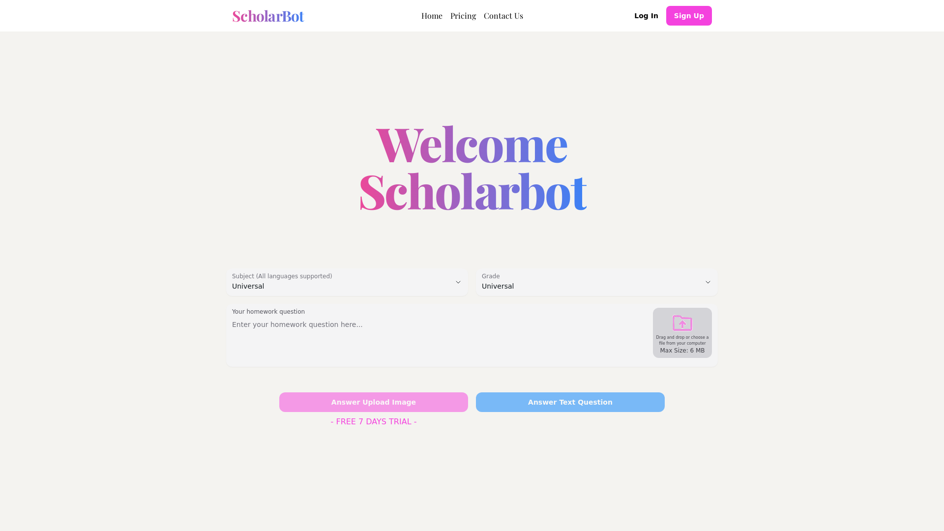 Let our homework ai help you with your homework. Just upload a picture of your homework and let our ai homework helper solve it for you.