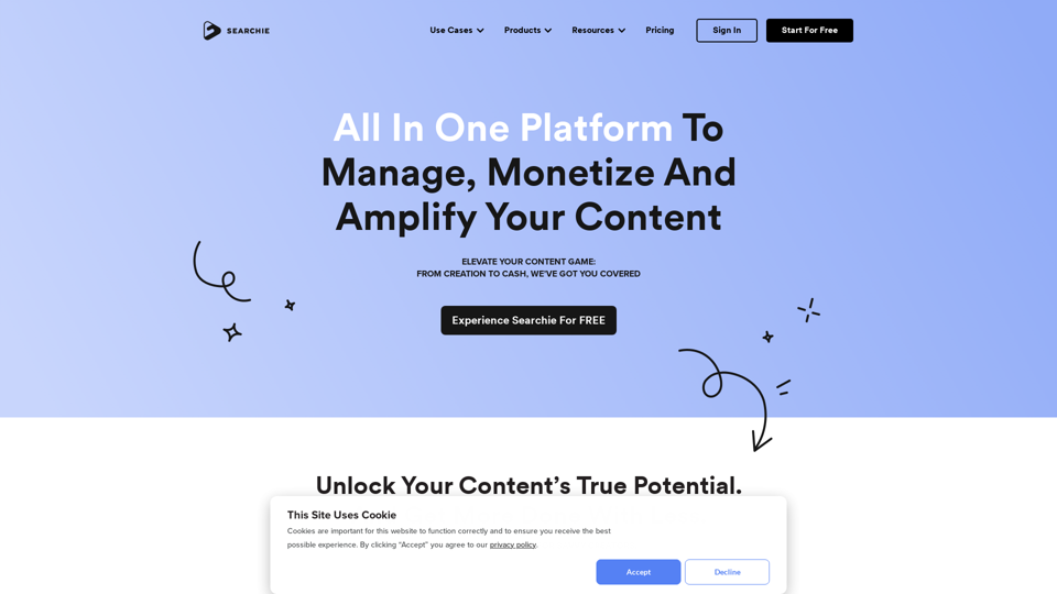 Manage, Monetize & Amplify Your Content screenshot