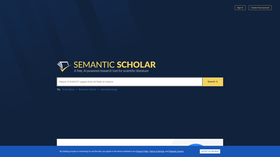 Semantic Scholar screenshot
