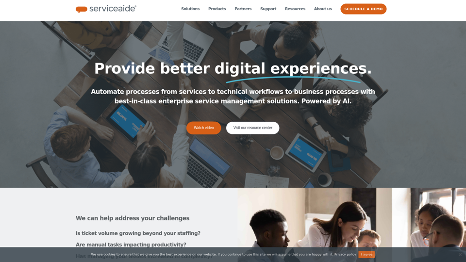 Digital Service and Support Management Powered by AI screenshot