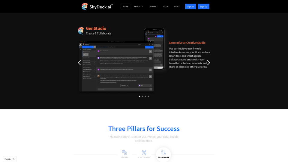 SkyDeck AI - Secure Business-First AI Productivity Platform