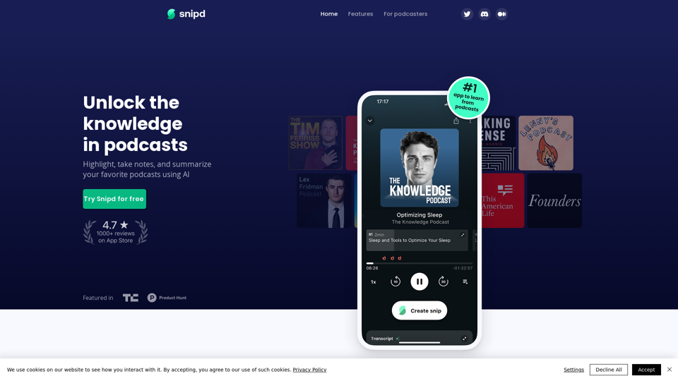 Unlock the Knowledge in Podcasts screenshot