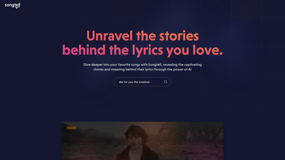 Songtell screenshot