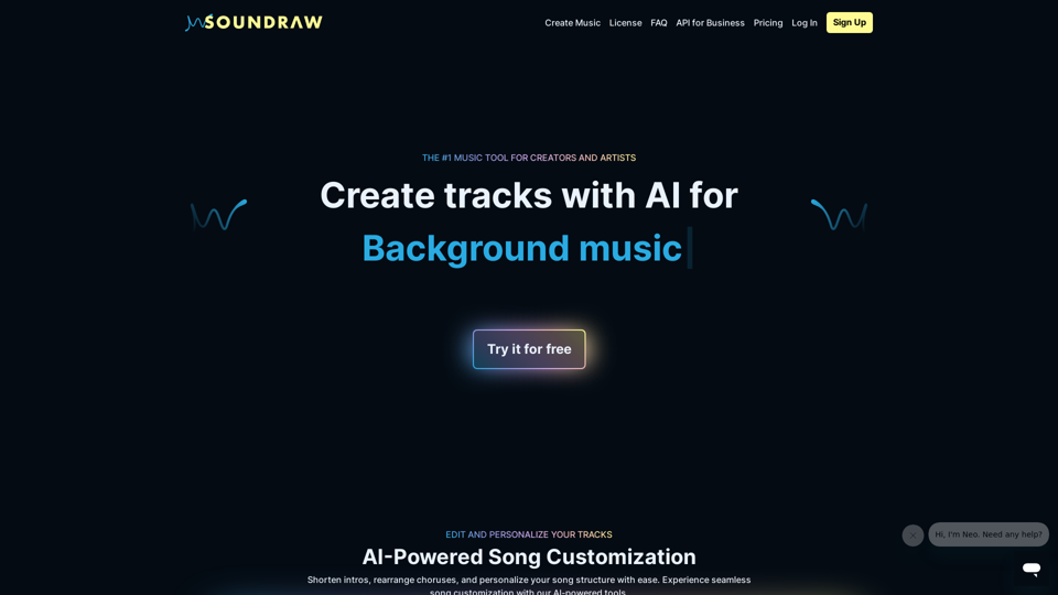 AI Music Generator SOUNDRAW screenshot