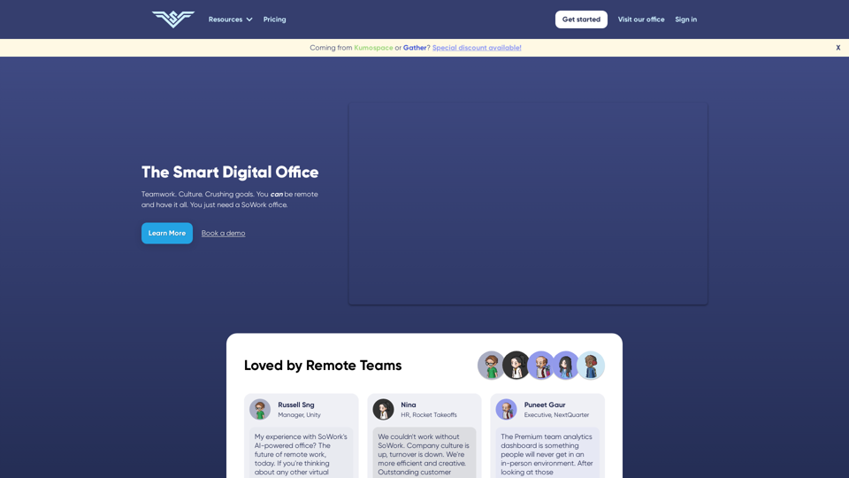 Virtual Workplace for Remote Teams