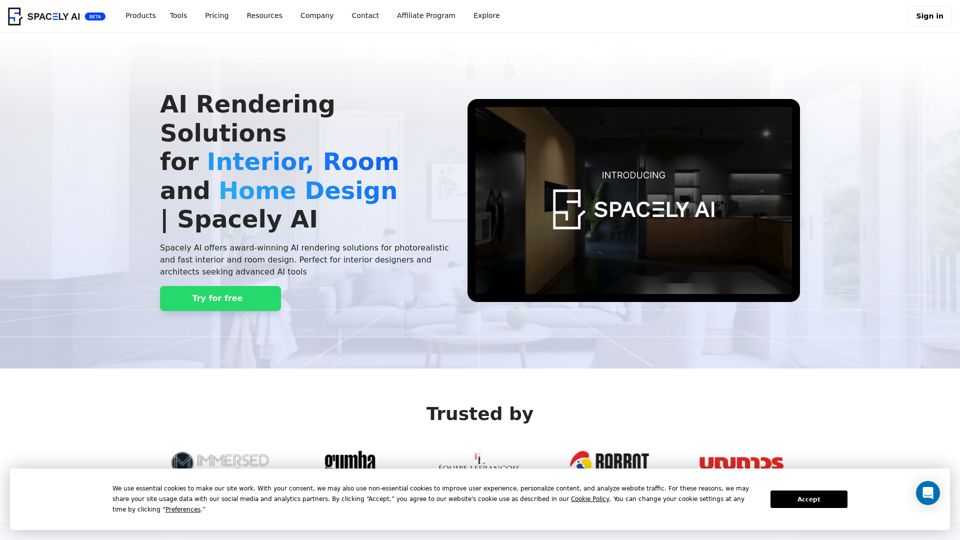 AI Rendering Solutions for Interior, Room and Home Design | Spacely AI