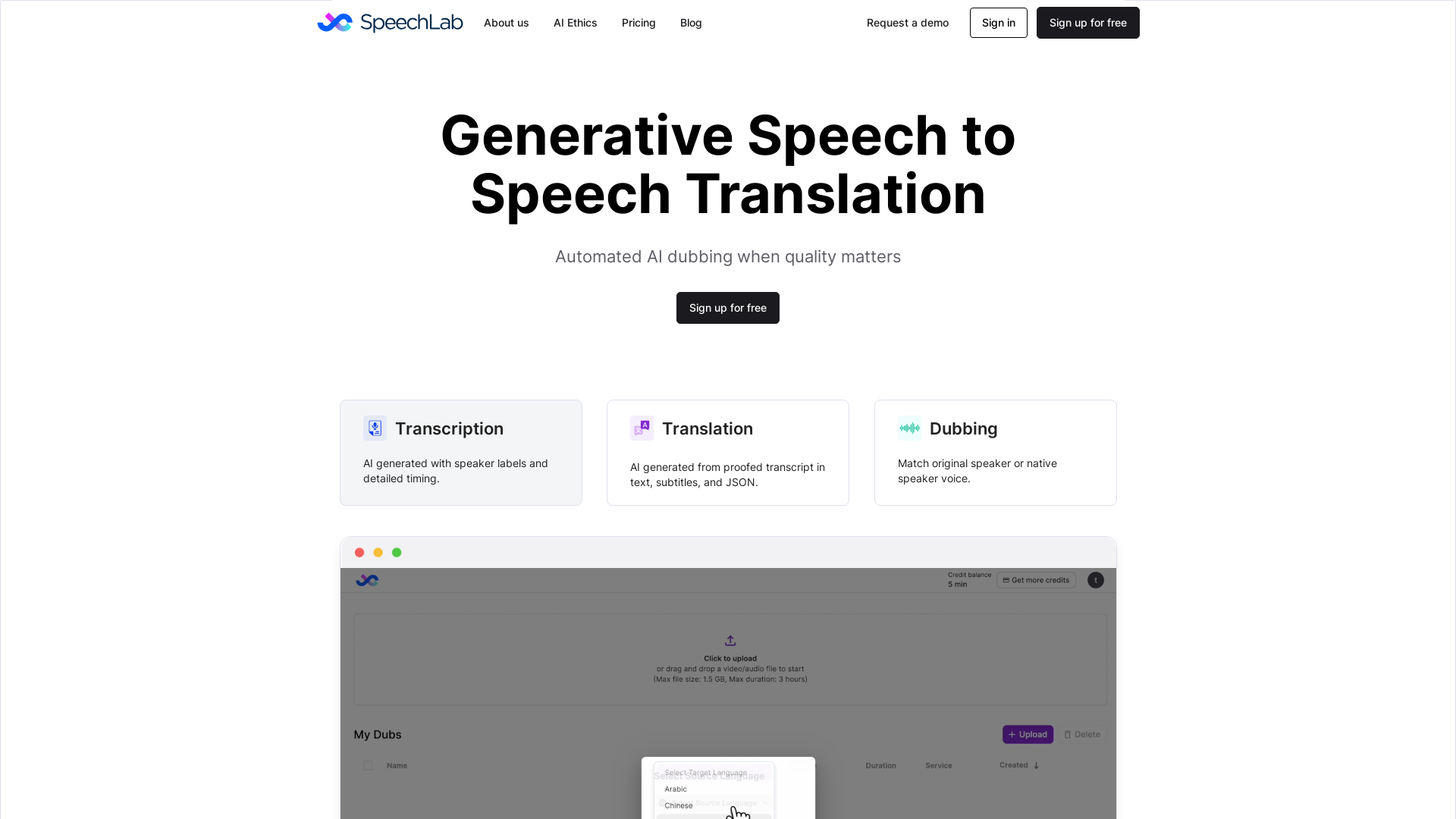 Speechlab screenshot