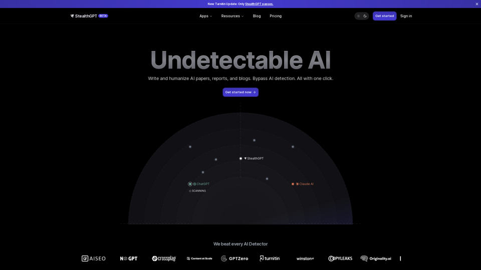Undetectable AI screenshot