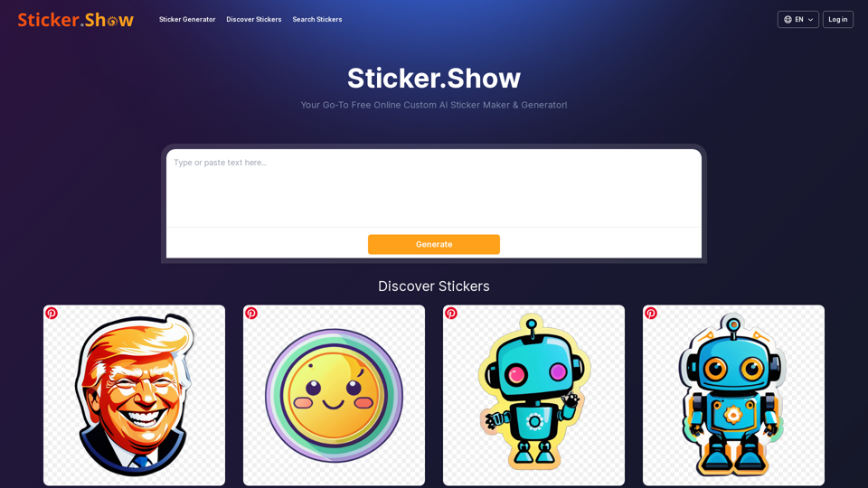 Sticker.Show: Free Online AI Sticker Maker & Generator!