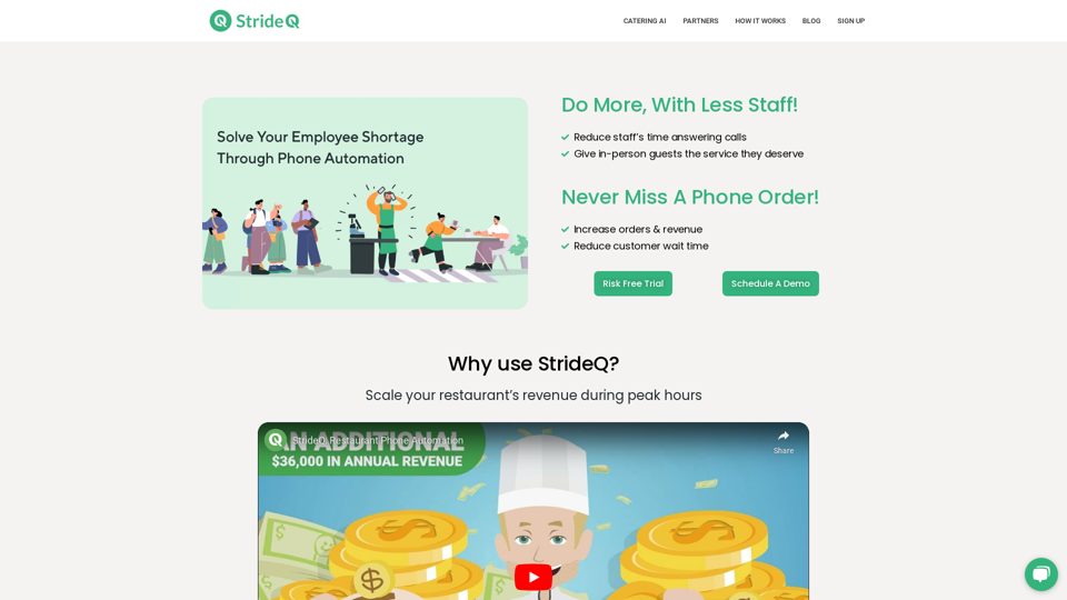 Strideq -Restaurant Phone Ordering