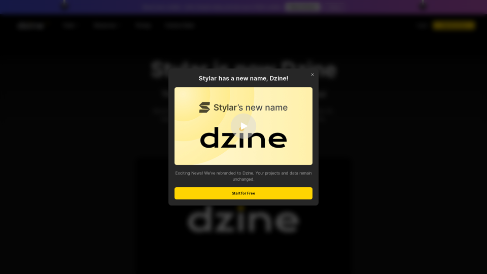 Dzine（原名 Stylar.ai） screenshot