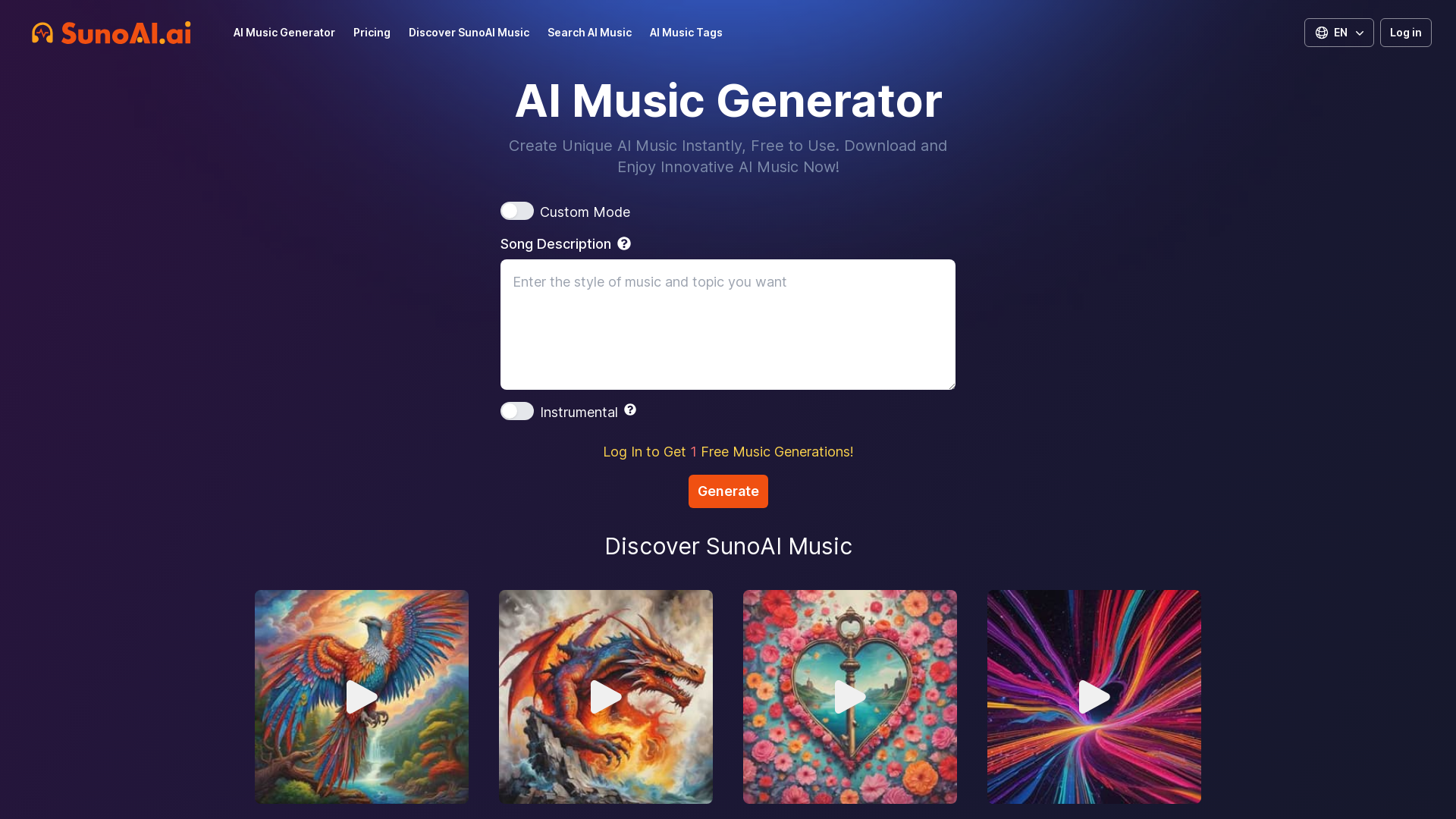 SunoAI.ai screenshot
