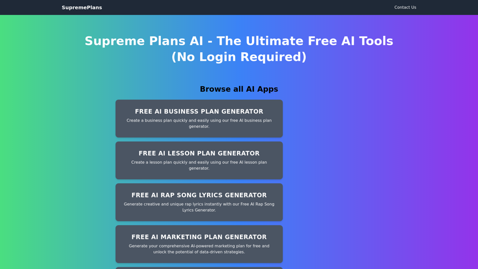 SupremePlans AI screenshot