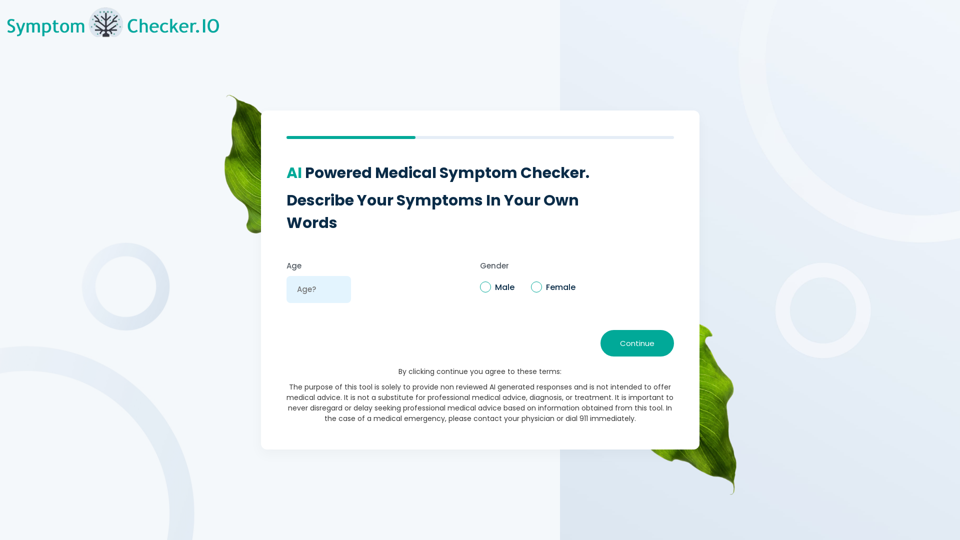 SymptomChecker.io screenshot