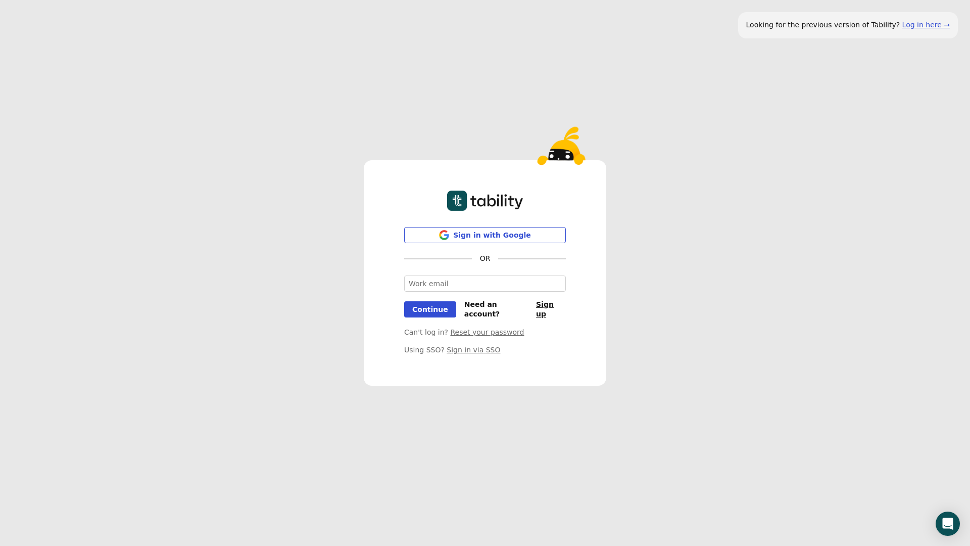 Sign in screenshot