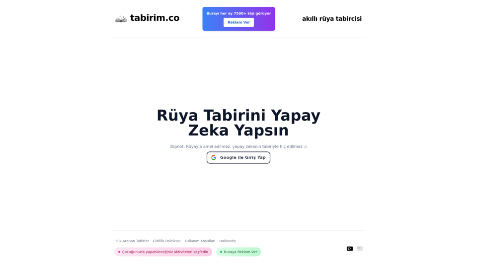 Tabirim screenshot