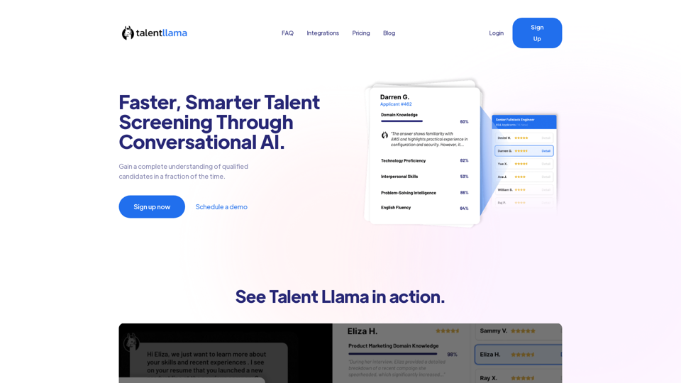 Talent Llama screenshot