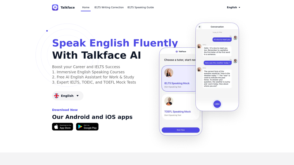 Talkface screenshot