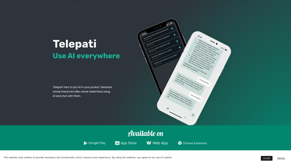 Telepati Mobile Application screenshot