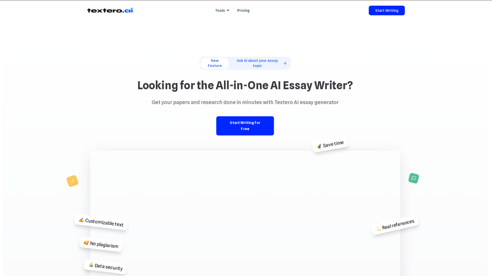 Textero AI Essay Writer screenshot