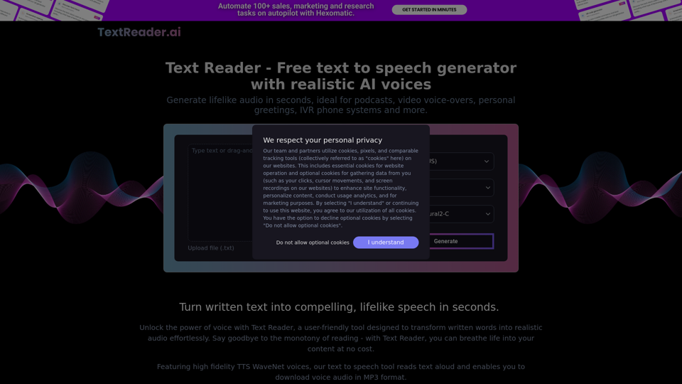 Text Reader - Free text to speech generator with realistic AI voices