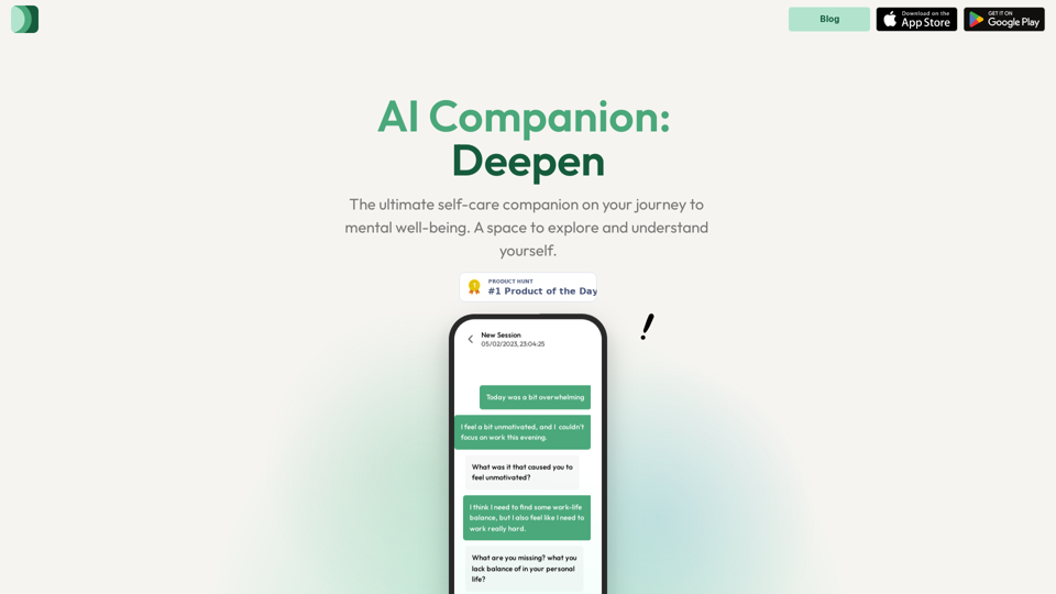 Deepen: AI Therapy & Counseling