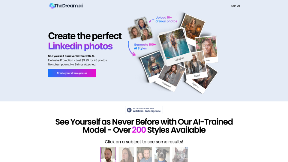 TheDream.ai - Create your perfect profile picture with AI.