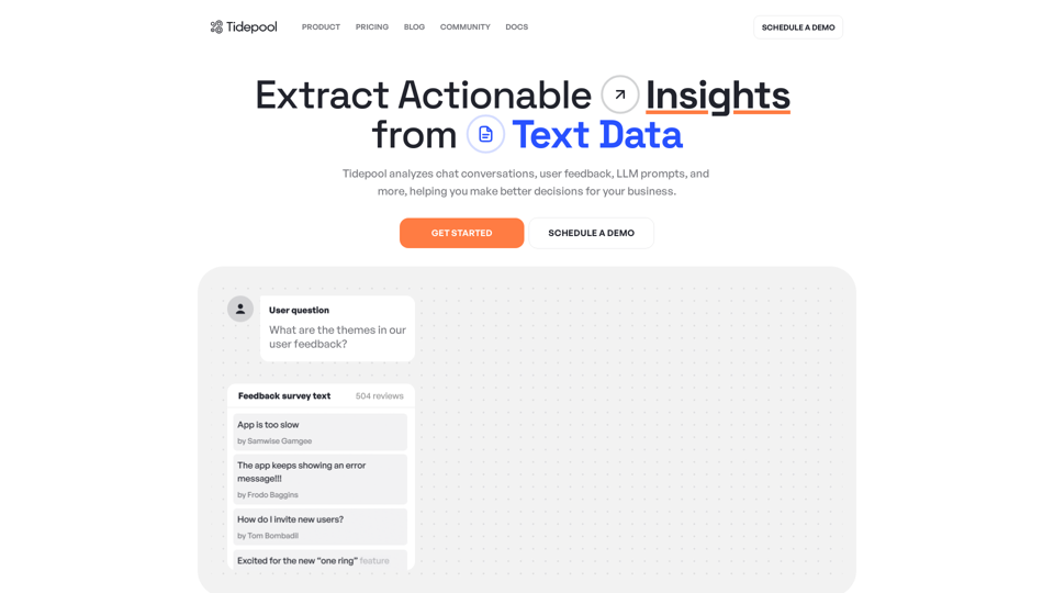 Tidepool: Analytics For Large Text Datasets