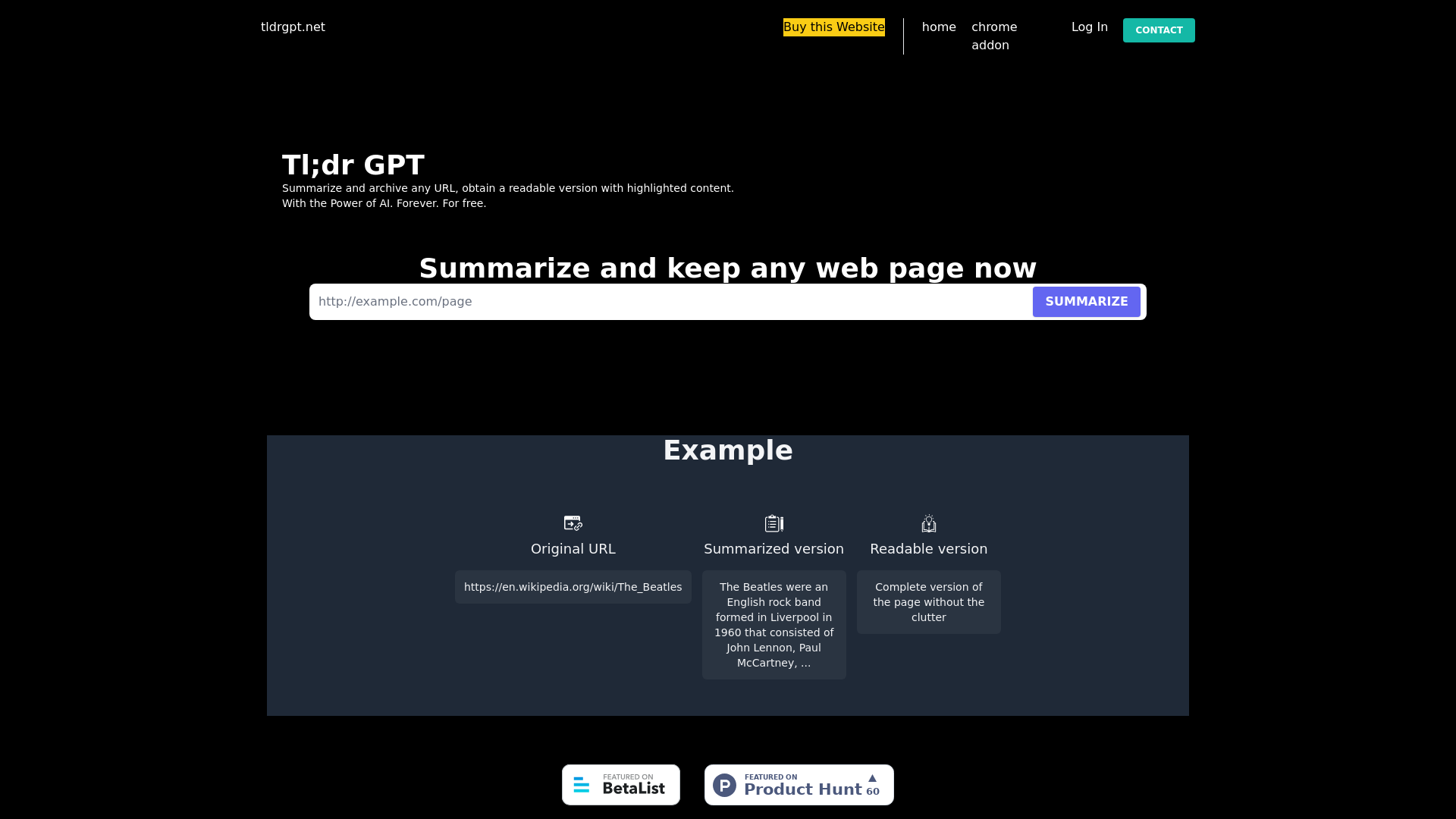 Summarize any page with AI